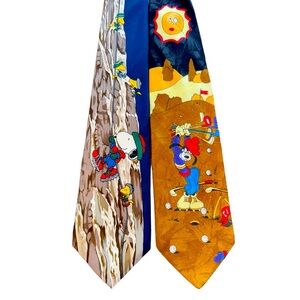 Vintage Peanuts and Disney Goofy Tie
